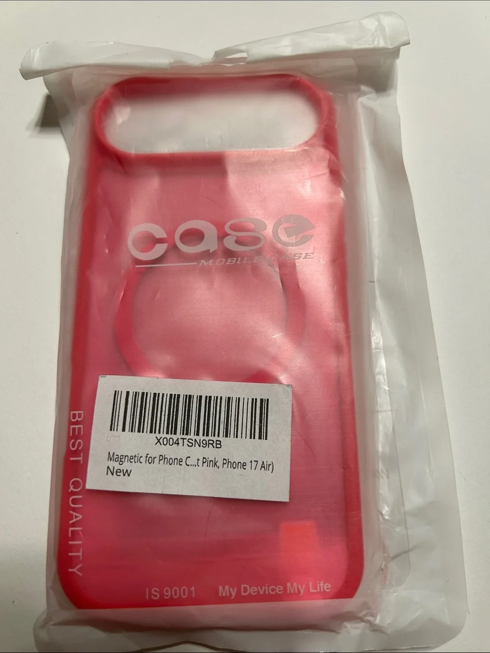Magnetic Pink MagSafe-Compatible Protective Phone 17 Air Case